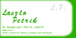 laszlo petrik business card