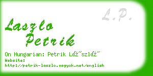 laszlo petrik business card